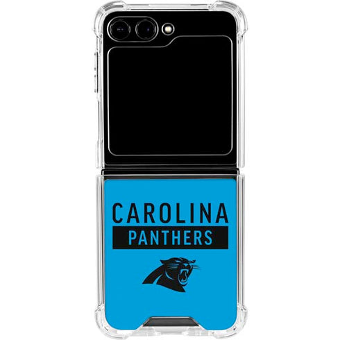 NFL Carolina Panthers Blue Performance Series Galaxy Z Flip6 Clear Case